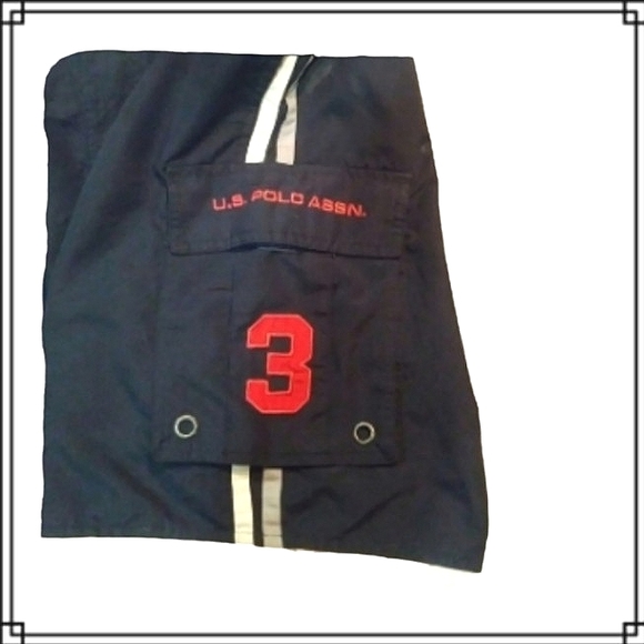 US Polo Assn Navy Blue Swin Trunks Bathing Suit - Picture 2 of 7